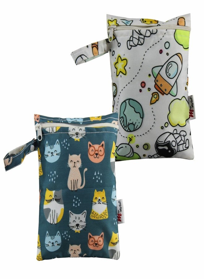 Myfav MY FAV Wet Dry Travel Laundry Bag Pack of 2| Water-Resistant Wet & Dry Pouch | Zipper Bag for Dirty Clothes; Bathing Suits; Gym Wear; Workout; Swimming & Travel Storage - Image 2