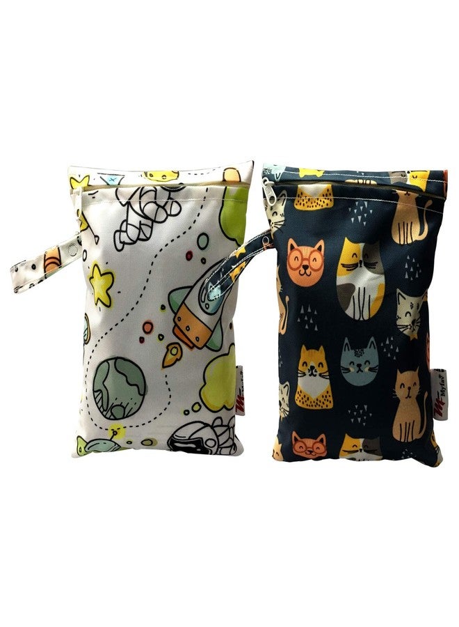 Myfav MY FAV Wet Dry Travel Laundry Bag Pack of 2| Water-Resistant Wet & Dry Pouch | Zipper Bag for Dirty Clothes; Bathing Suits; Gym Wear; Workout; Swimming & Travel Storage - Image 1