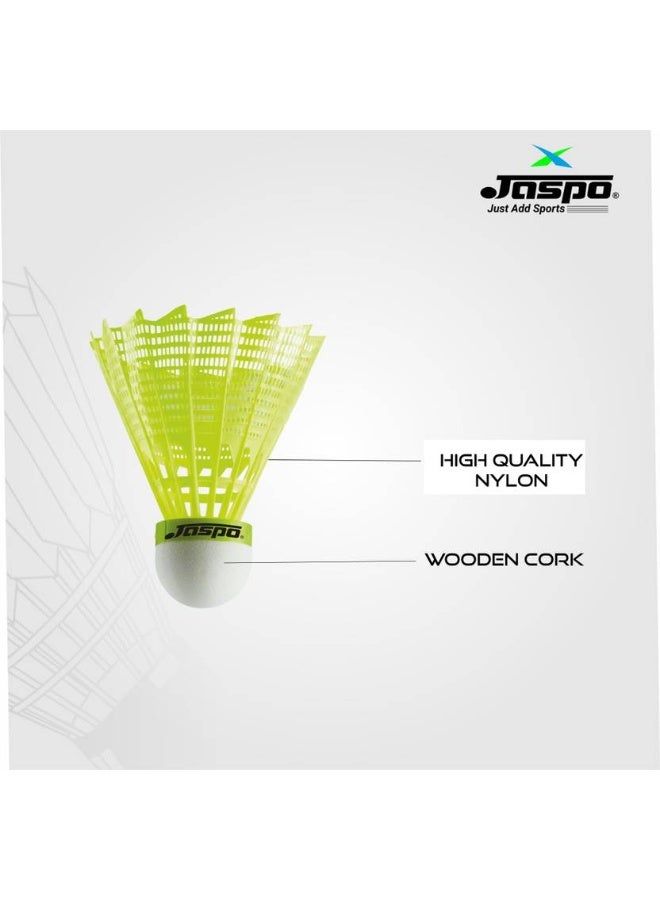 Jaspo Jaspo Voyager Plus GX-01 Series High Tempered Steel Shaft Racket Badminton Set of 2 with 6 Nylon Shuttlecocks + 4 Grip for Beginner to Professional for Training Practice Badminton Kit - Image 3