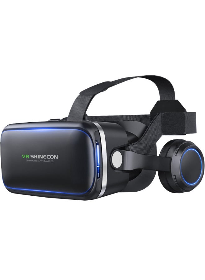 نظارات الواقع الافتراضي الذكية VR سماعة رأس مع سماعات أذن مدمجة نظارات ثلاثية الأبعاد للأطفال والكبار والموضة والأعمال والجماهير - اللون: 12 جيل بالإضافة إلى مقبض لعبة S01 - Image 5