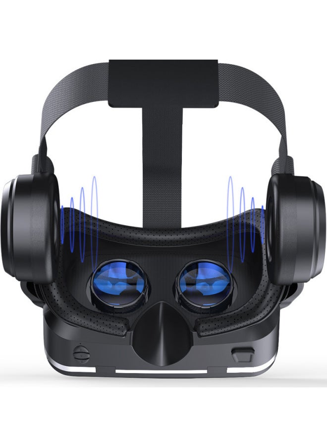 نظارات الواقع الافتراضي الذكية VR سماعة رأس مع سماعات أذن مدمجة نظارات ثلاثية الأبعاد للأطفال والكبار والموضة والأعمال والجماهير - اللون: 12 جيل بالإضافة إلى مقبض لعبة S01 - Image 4