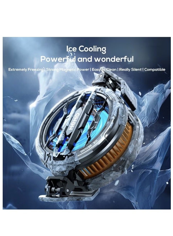 Memo Mobile Phone Cooler for Game Fan PUBG, Designed iPhone 12/13 Series, Live Streaming and Vlog, Semiconductor Heatsink Without Noise iOS Android, ipad Tablet - Image 1