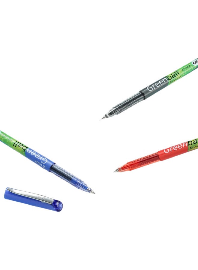 Pilot Greenball Pen, Gel Ink, Bullet Tip, Small Green Pen, Student Signature Pen (Begreen Version), Bl-Grb5 0.5Mm, Black, Single Pen - Image 1