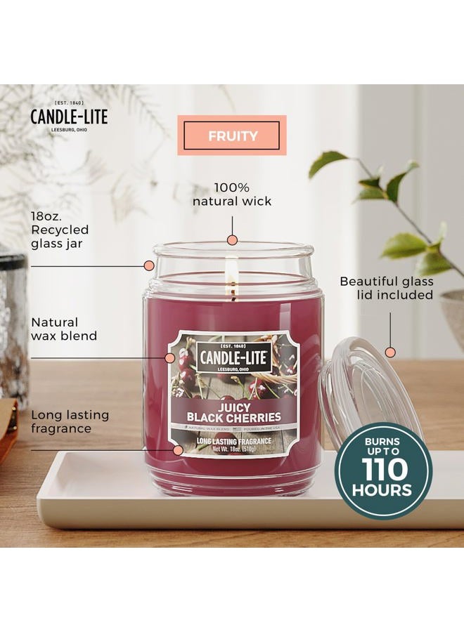 CANDLE-LITE Candle Lite Everyday Essential 18Oz Terrace Jar Juicy Black Cherries - Image 2
