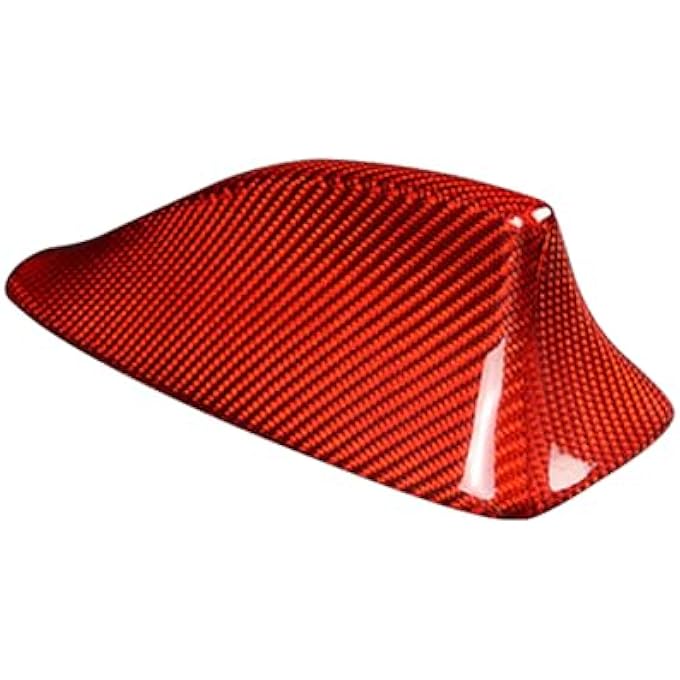 rayihni Compatible with Car Carbon Fiber Shark Fin Antenna Cover Roof Aerials Base Trim Accessories for BMW F10 F18 F01 F02 F04 (Red) - Image 2