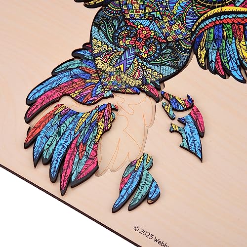 Webby Colourful Jigsaw Puzzle, Beautiful Unique Family Animal Shape Jigsaw Puzzle, Best Gift for Adults and Kids, Owl Shaped Puzzle with Tray (28×24) cm, 100 Pcs - Image 5