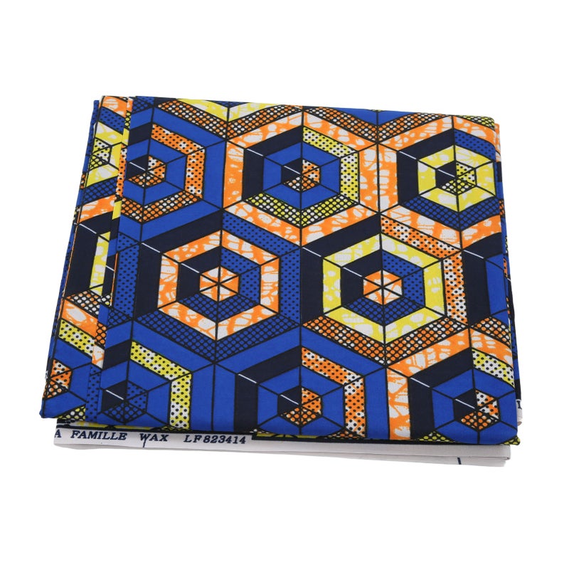 African Wax Print Fabric: 6 Yards Polyester Material - Durable Soft Reusable African Print Fabric for DIY Garments Home Decor Festival Party Events - Image 3