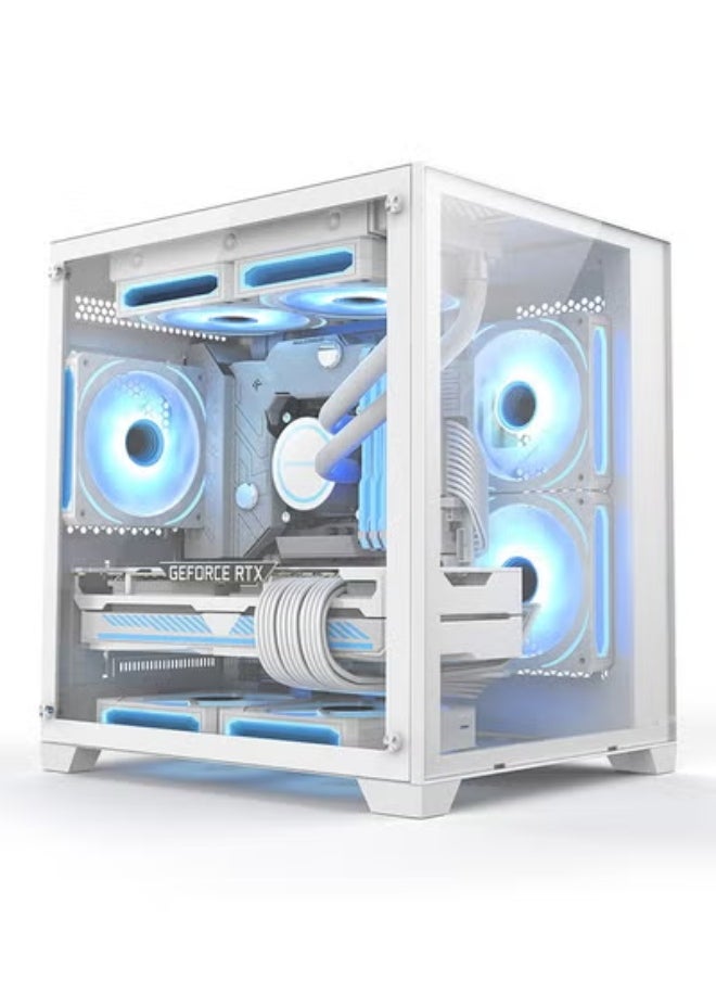 AROAQ Cross-Border Cutting-Edge X1 Sea View Room Computer Case Desktop e-Sports m-atx Tempered Glass Side-Through Game Case  - Image 1