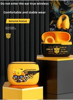 TRANSFORMERS Transformers TF-T05 Wireless Bluetooth Earbuds Gaming Headphones Long Battery Life Headset Low Latency HIFI Stereo Sound with Music Noise Cancellation Calls Yellow  - Image 4