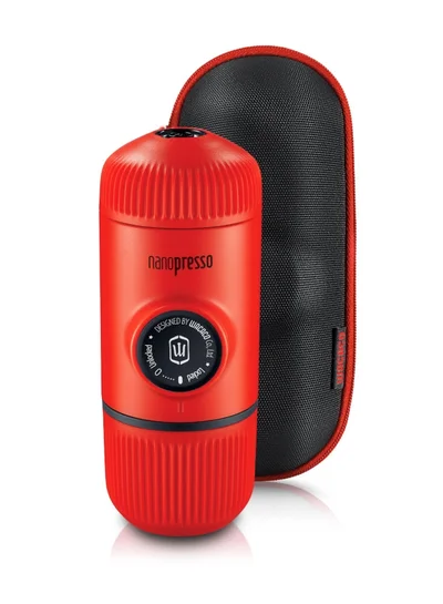 WACACO Nanopresso Portable Espresso Maker Bundled with Protective Case Lava Red Lava Red