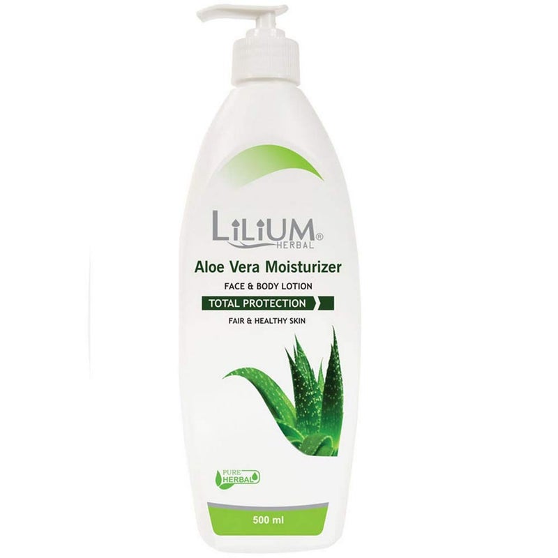 LILIUM Lilium Aloe Vera Moisturizer Body Lotion 500ml Fair Healthy Skin AntiAging Smoothening Deep Hydration Soothing Skin Repair Glowing Skin For Women Men All Skin types  - Image 1