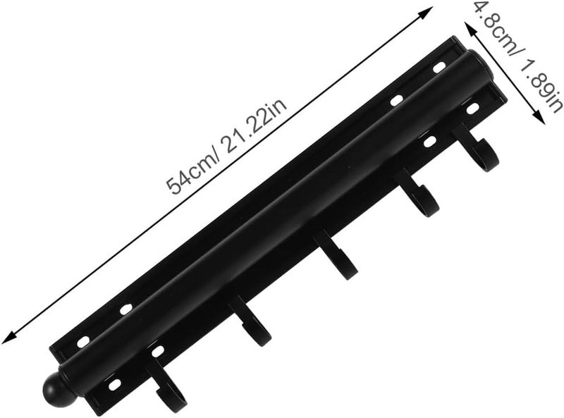 Retractable Pull out Valet Rod with Adjustable Detachable Hooks Black Metal Clothes Hanging Rod for Closet Storage and Wardrobe Organization for Bedroom Or Dressing Room - Image 2