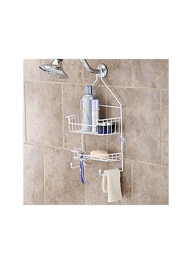 Kenney - 2-Shelf Hanging Shower Caddy, White - Image 1