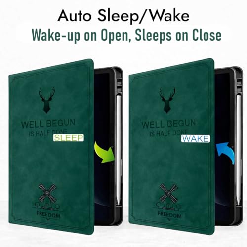 ProElite Case Cover for OnePlus Pad 3 13.2 inch 2025 Case, Deer Flip case Cover for OnePlus Pad 3 13.2 inch 2025 Case with Pen Holder, Dark Green - Image 5