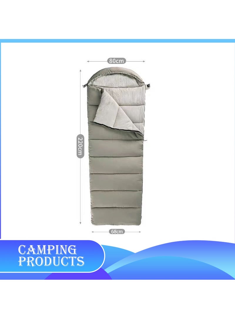 Manful Hooded Envelope Sleeping Bag for Outdoor Camping  - Image 2