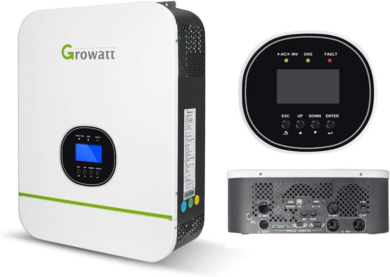 klarako 3000W Off The Grid Solar Inverter 110V/220V with 80A MPPT Solar Charger Controller, Pure Sine Wave Hybrid Inverter Support Split Phase for 48V Battery Off The Grid Solar Home Use Solar Power Inverter - Image 1
