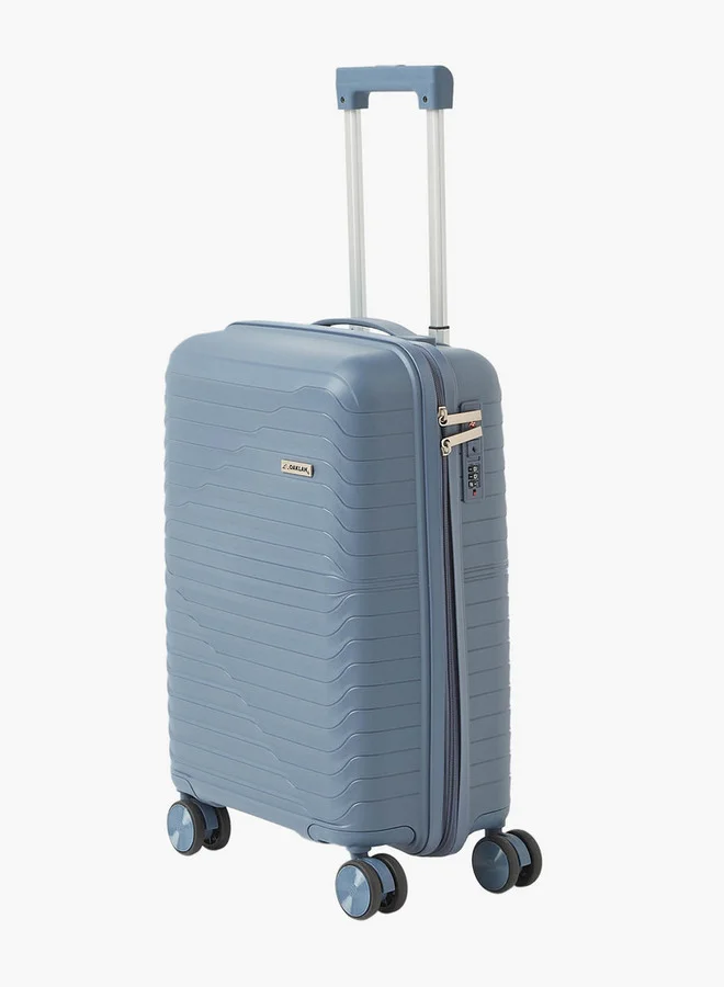 Oaklan by Shoexpress Textured 3-Piece Hardcase Trolley Bag Set