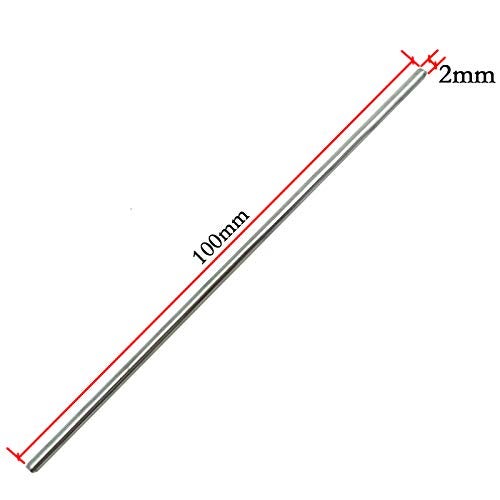 EUDAX 100Pcs Dia.2mm STEM Toys Shaft Round Rod Axles for DIY Toy RC Car Boat Helicopter Model Part (2mmx100mm) - Image 3
