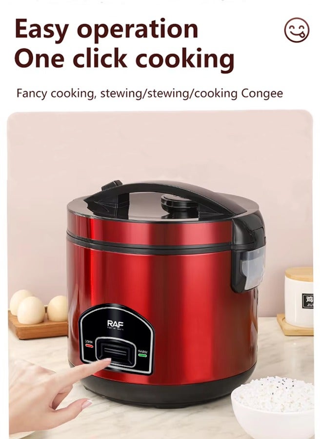 آر إيه أف قدر أرز كهربائي مع قدر بخار للطعام ووعاء غير لاصق قابل للإزالة ، وظيفة الحفاظ على الدفء ودليل الوصفات على مدار 24 ساعة ، للشوربات واليخنات والحبوب ودقيق الشوفان ، 5 لتر 1000 واط ر. 179 - Image 2