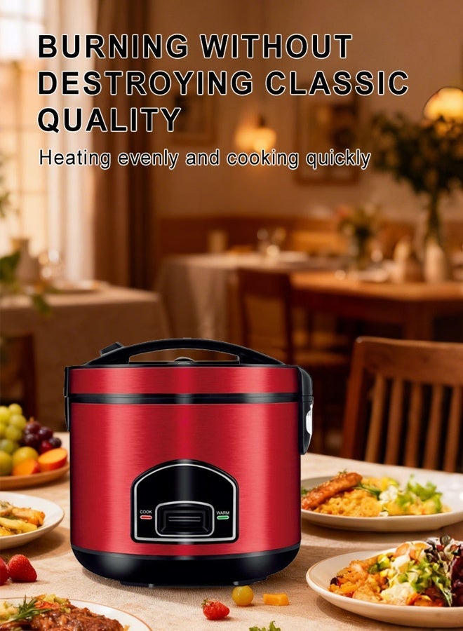آر إيه أف جهاز طهي الأرز الكهربائي والبخار ، وظيفة الحفاظ على الدفء على مدار 24 ساعة مع ضوء المؤشر ، وعاء قابل للإزالة غير لاصق ، سلة بخار ، كوب قياس وملعقة ، الأفضل لصنع الأرز والأطعمة الصحية والخضروات ، 5 لتر 1000 واط ر. 179 - Image 2