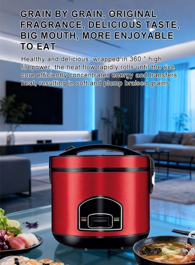 آر إيه أف جهاز طهي الأرز الكهربائي والبخار ، وظيفة الحفاظ على الدفء على مدار 24 ساعة مع ضوء المؤشر ، وعاء قابل للإزالة غير لاصق ، سلة بخار ، كوب قياس وملعقة ، الأفضل لصنع الأرز والأطعمة الصحية والخضروات ، 5 لتر 1000 واط ر. 179 - Image 4