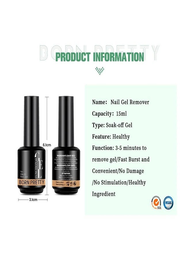Born Pretty Magic Nail Gel Remover 15ml Peel off Varnishes without Soak off Remover Tools - Image 1