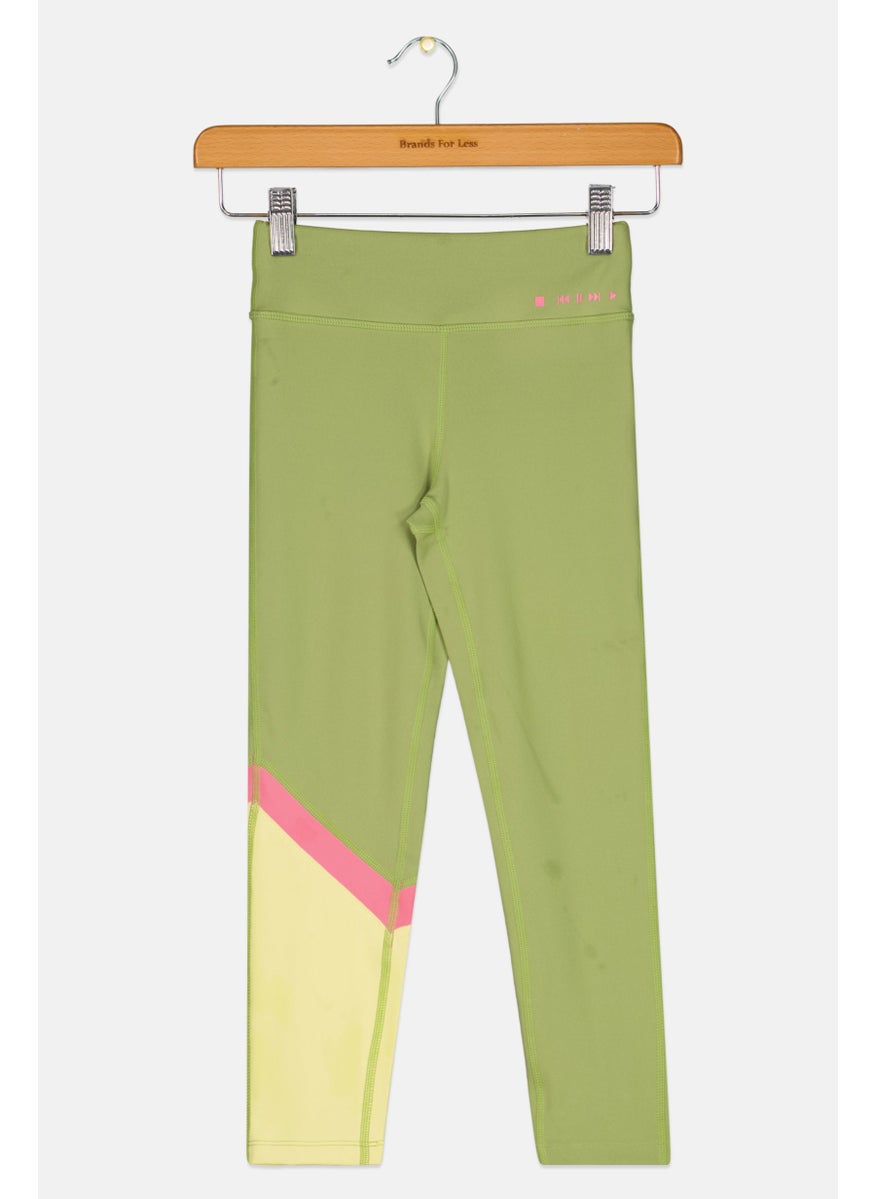 Tchibo Kids Girl Sportswear Fit Training Tight, Green  - Image 1