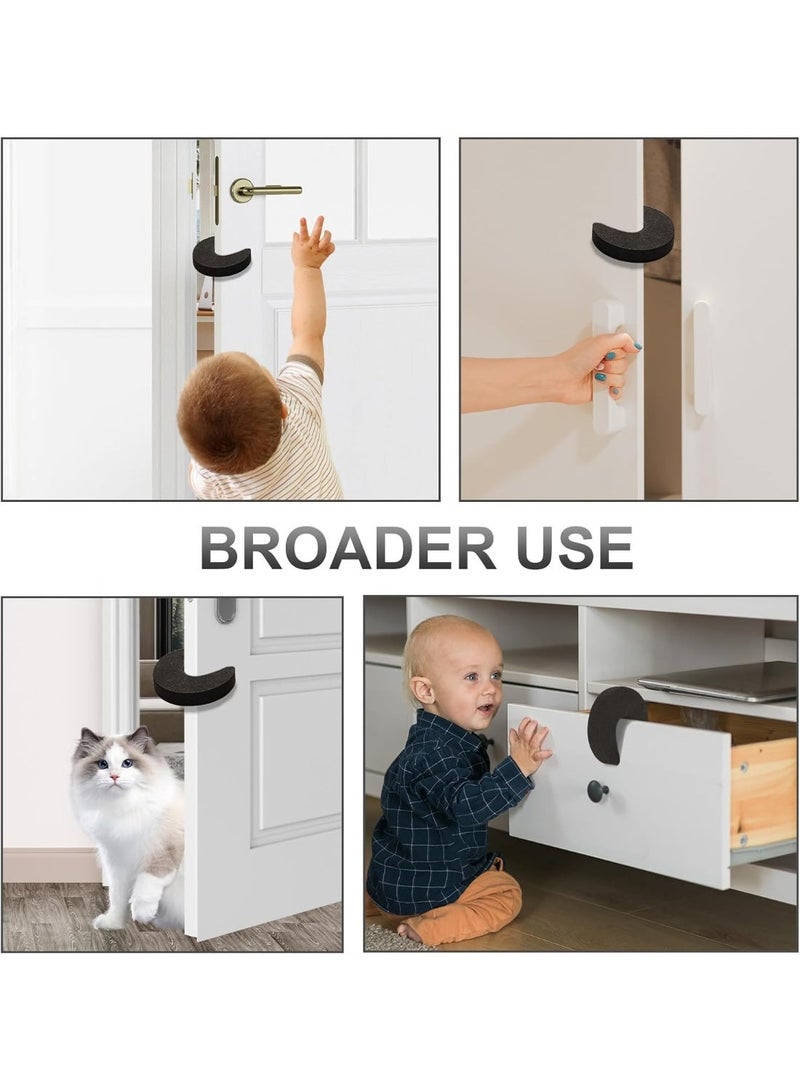 Amanli 8 Pcs Multifunctional Door Slam Stopper and Door Pinch Guard, Stylish Finger Pinch Guard, Foam Door Stopper Prevent Finger Injuries, Slamming Doors, Keep Children Pets from Being Locked - Image 2