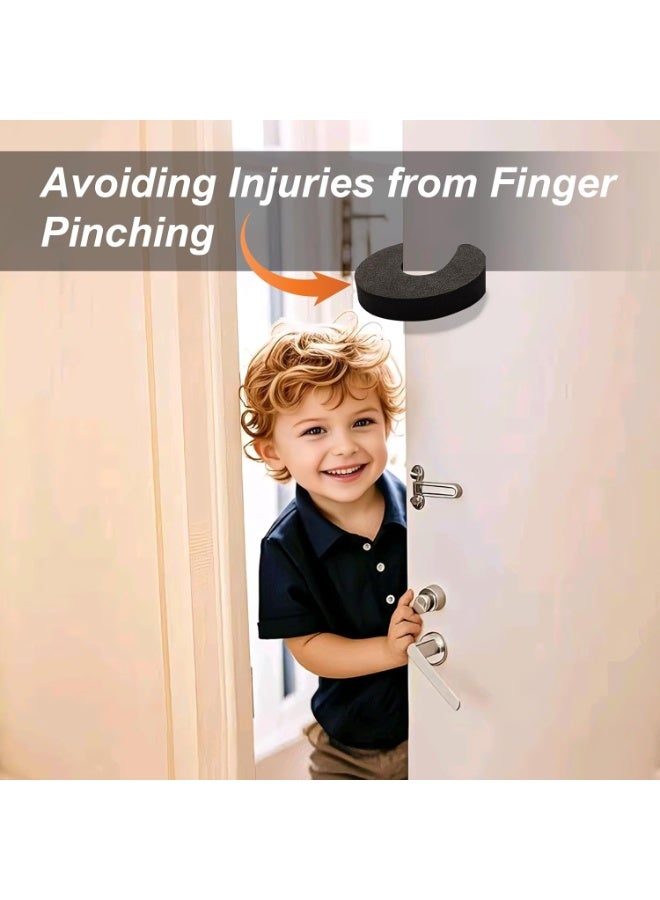 Amanli 8 Pcs Multifunctional Door Slam Stopper and Door Pinch Guard, Stylish Finger Pinch Guard, Foam Door Stopper Prevent Finger Injuries, Slamming Doors, Keep Children Pets from Being Locked - Image 5