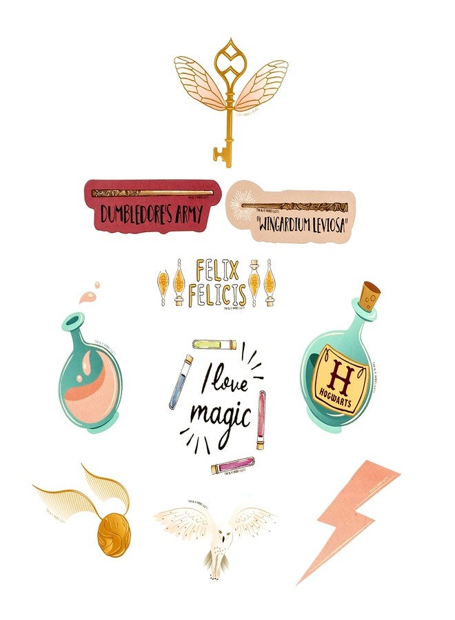 Conquest Journals Harry Potter Wands at The Ready Sticker Pack, Officially Licensed, Set of 50, Waterproof and UV Resistant, Great for All Your Gadgets, Potterfy All The Things - Image 3