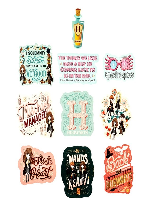 Conquest Journals Harry Potter Wands at The Ready Sticker Pack, Officially Licensed, Set of 50, Waterproof and UV Resistant, Great for All Your Gadgets, Potterfy All The Things - Image 2