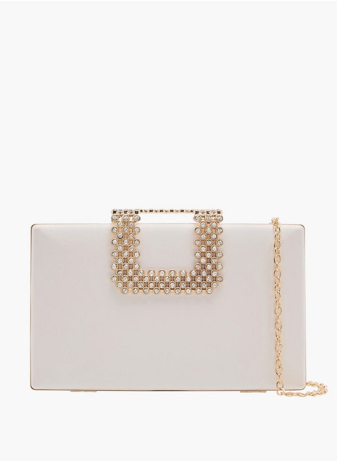 Flora Bella By Shoexpress Women's Embellished Clutch with Chain Strap  - Image 1