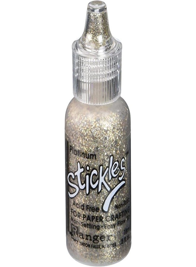 Ranger Stickles Glitter Glue 1/2-Ounce, Platinum - Image 1