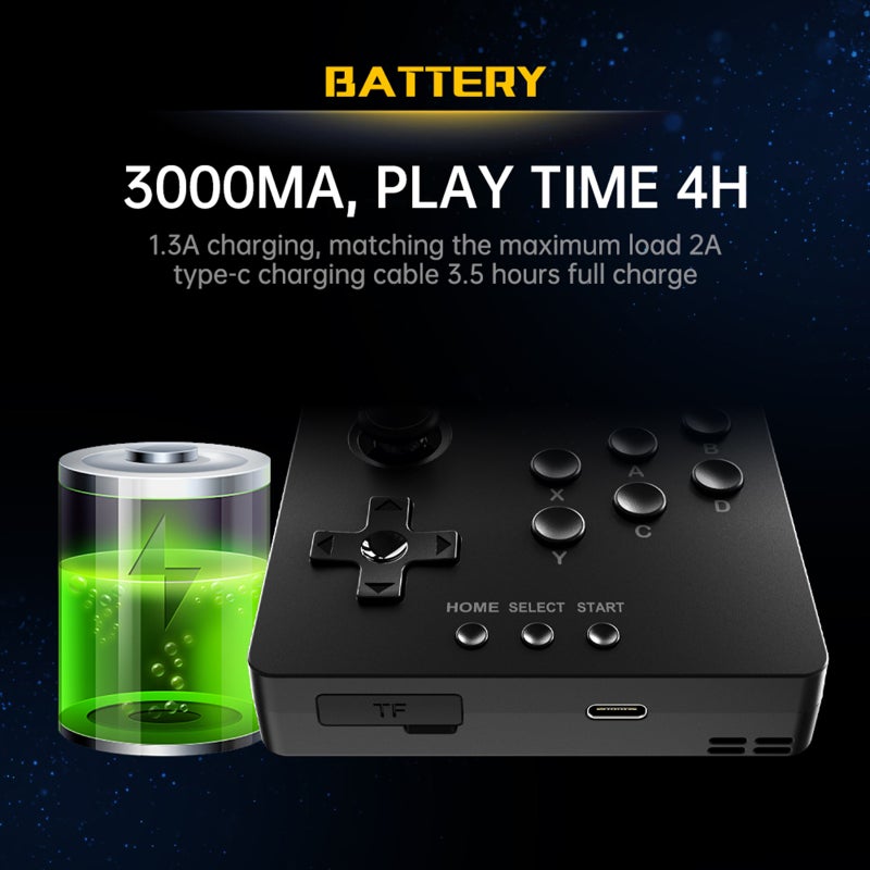 Handheld Game Console Portable Game Player Built-in 3800 Games 3.5-inch IPS Screen 3.5mm Headphone Jack 3000mAh Rechargeable Battery - Image 4