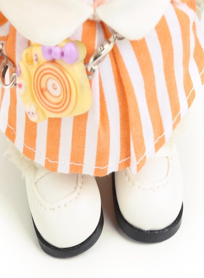 CHICHO 17cm Doll Clothes for Labubu - Kawaii Clown Style Set - Doll's Hat & Doll's Clothing & Doll's Shoes & Camera, Cute Doll Outfit with Accessories for Display, Collectors, Gift - Orange (NO Dolls) - Image 5