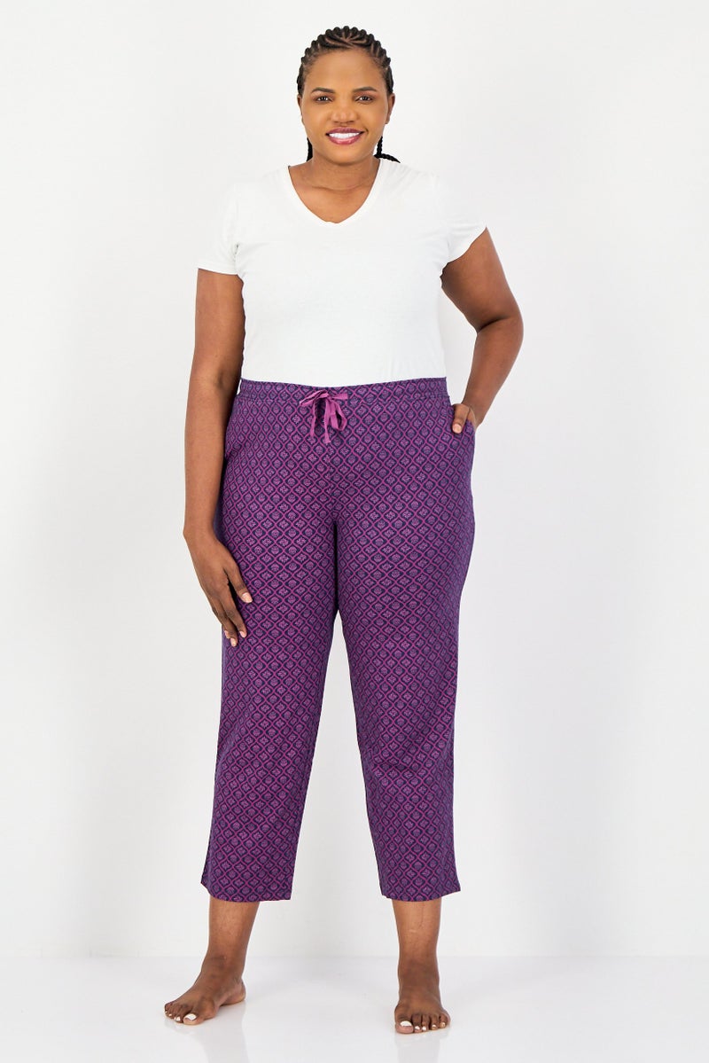 zivame Women Allover Print Pull On Pyjama Bottom, Multicolor - Image 4