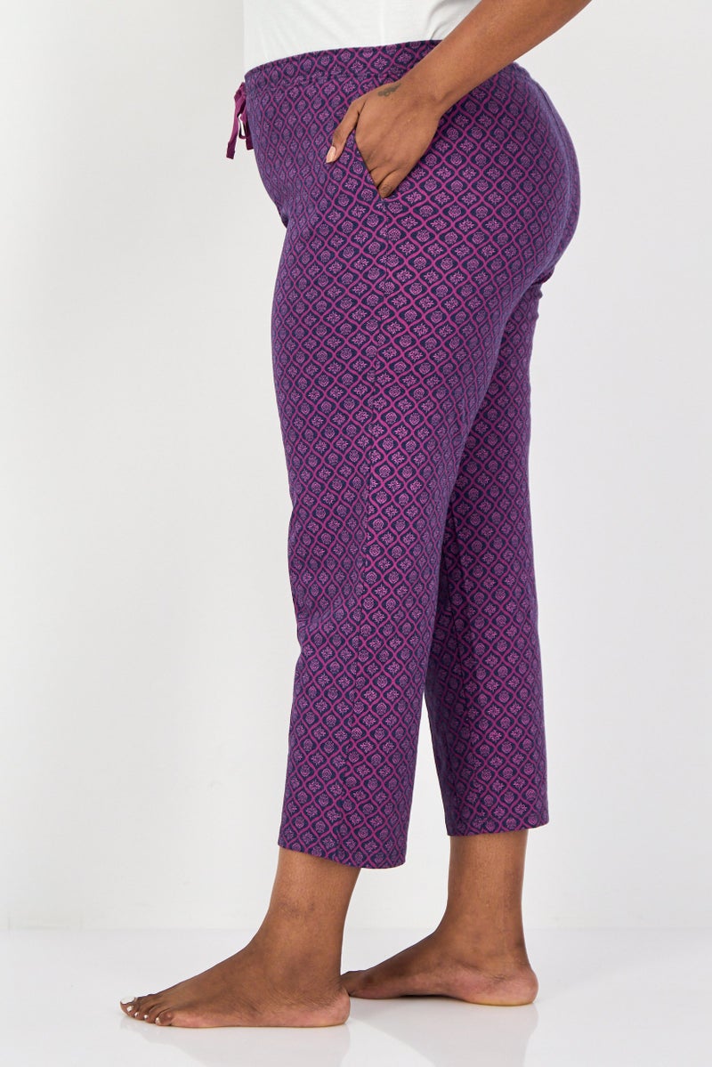 zivame Women Allover Print Pull On Pyjama Bottom, Multicolor - Image 3