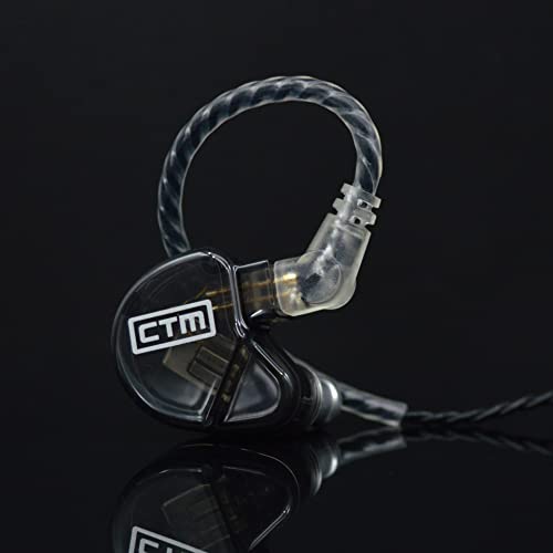 CTM CE320 Triple Driver in-Ear Monitor | Noise Isolating Professional Musician Wired in-Ear Monitor | Detachable Cable (Smoke) - Image 3