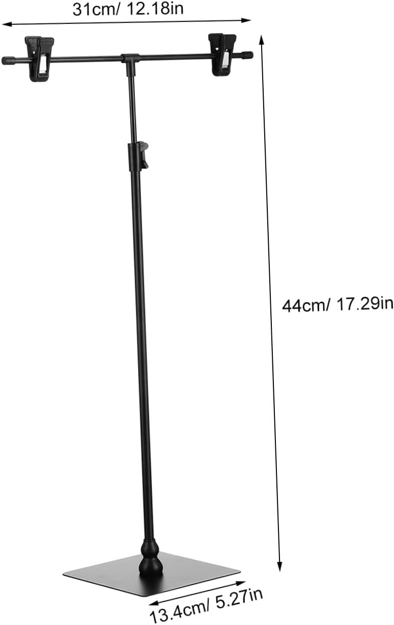 Adjustable T-Shaped Poster Stand 2 Pcs Banner Display Holder for Tabletop Sign Double-Sided Advertising Stand Stable Base for Supermarket Retail Use - Image 2