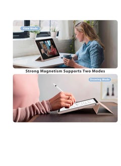 ماركة غير محددة حافظة متوافقة مع جهاز iPad مقاس 10.2 بوصة 2021 2020 2019، طراز الجيل التاسع والثامن والسابع. حافظة حماية ذكية بغطاء خلفي صلب رفيع وحامل لجهاز iPad مقاس 10.2 بوصة، لون وردي  - Image 4