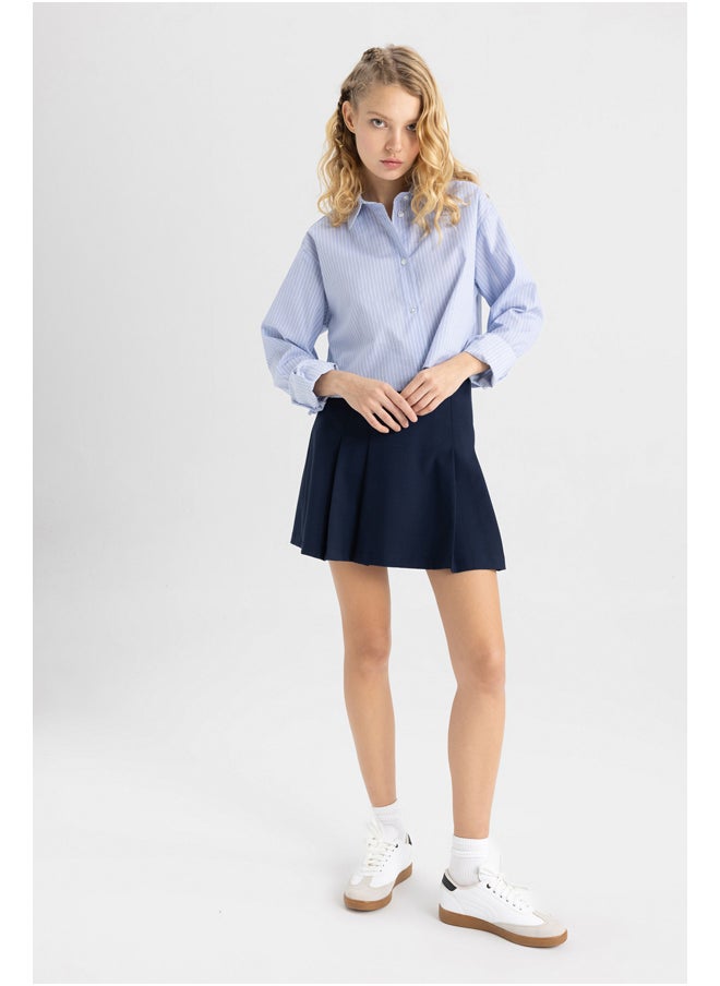DeFacto - Woman Oversize Fit Shirt Neck Woven Long Sleeve Shirt - Image 1