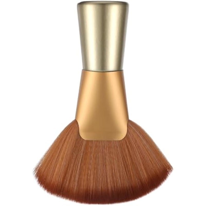 فرشاة بودرة جسم احترافية كبيرة على شكل مروحة، فرشاة تان متعددة الاغراض لتسمير البشرة الذاتية، فرش مروحة وجه كبيرة بشعيرات ناعمة، مناسبة لرش التسمير ووضع المكياج وصالونات التجميل - Image 1