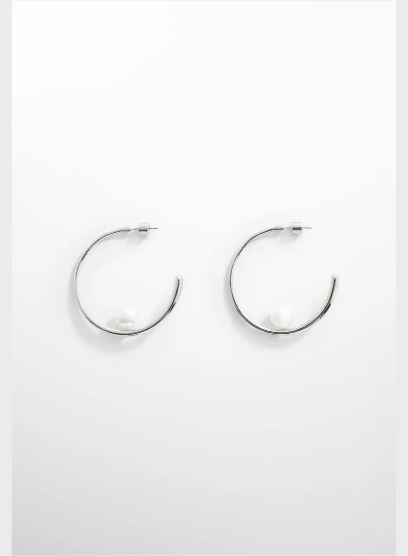 MANGO Galicia Hoop Earrings