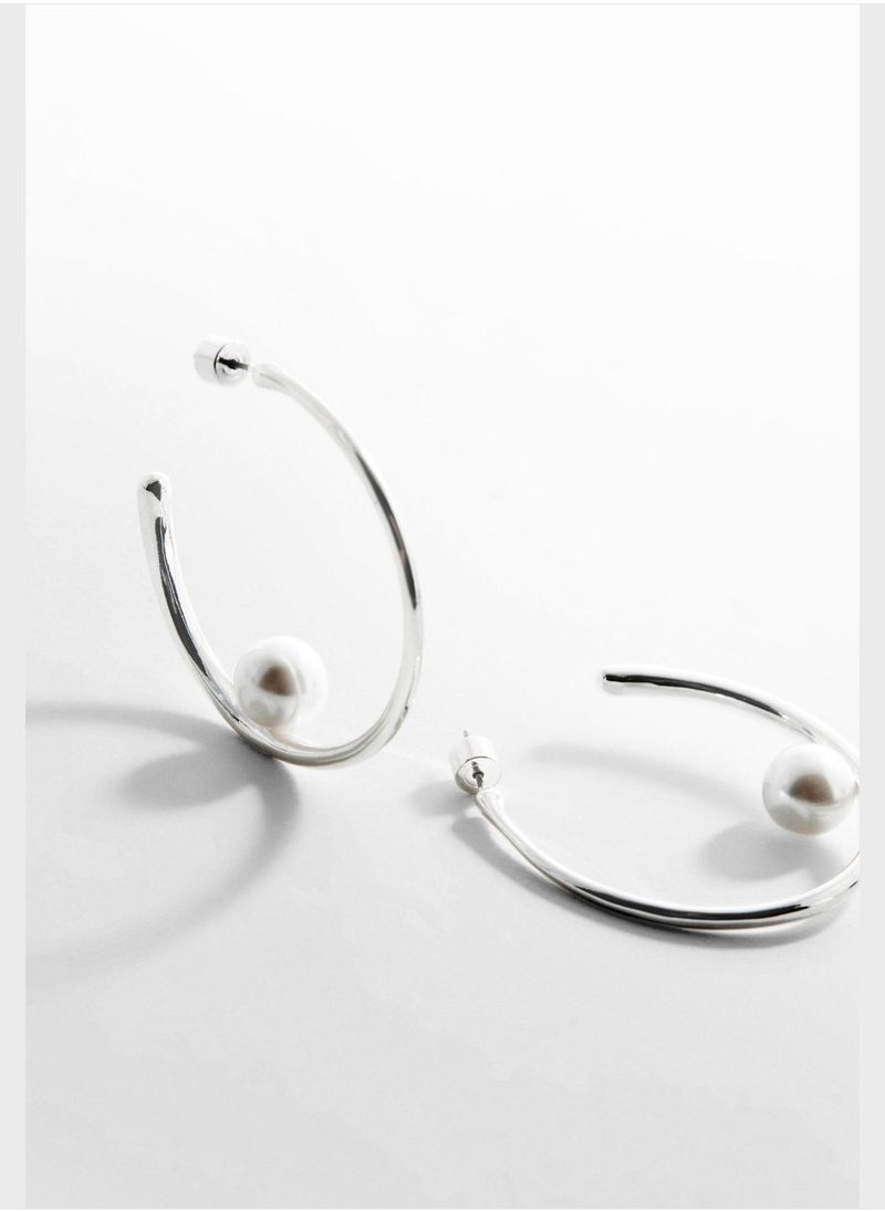 MANGO - Galicia Hoop Earrings - Image 1