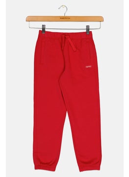 ESPRIT Kids Boy Embroidered Logo Sweatpants, Red  - Image 1
