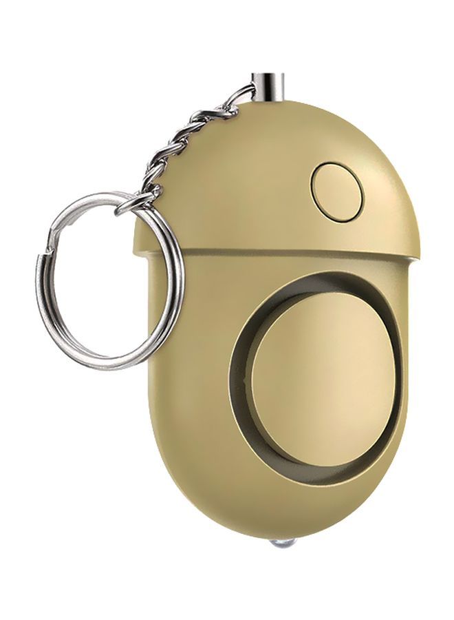 NIBEMINENT Emergency Security Alarm Keychain With LED Flashlight Beige  - Image 2