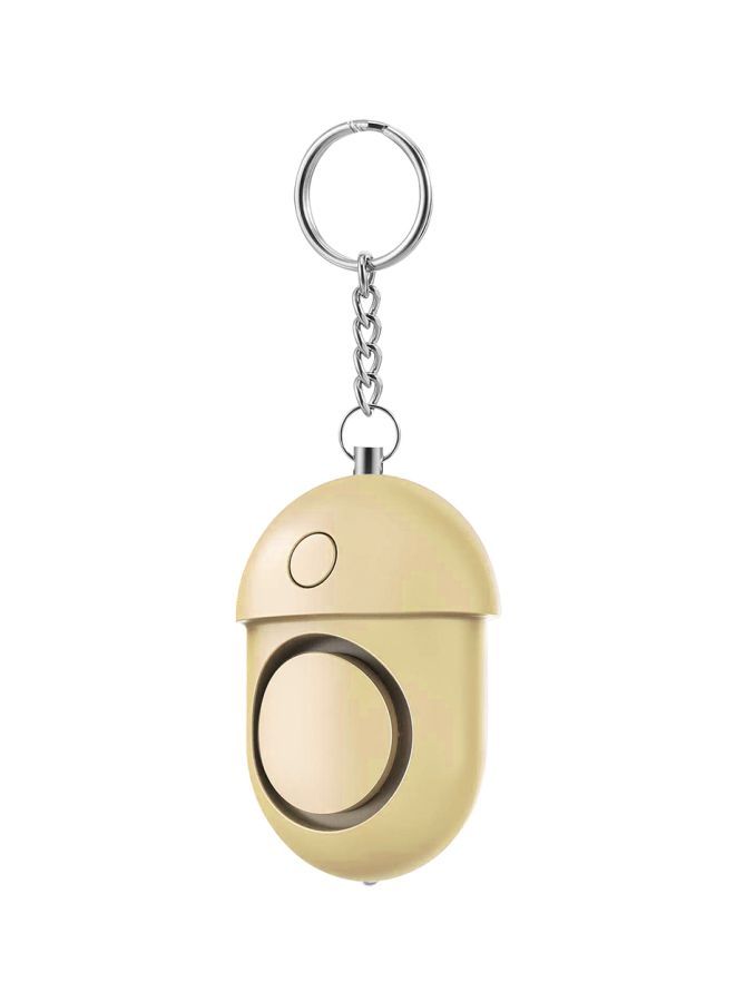 NIBEMINENT Emergency Security Alarm Keychain With LED Flashlight Beige  - Image 1