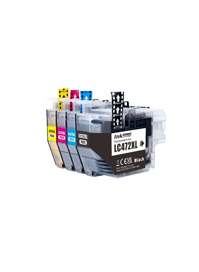 NexNova LC-472XL 4-packs Compatible InkJet Ink Cartridge for Brother MFC-J3940DW Printer MFC-J5340DW/ MFC-J5740DW/ MFC-J6940DW/ - Image 1