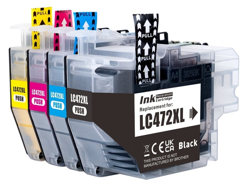 Nexnova® LC-472XL 4-packs Compatible InkJet Ink Cartridge for Brother MFC-J3940DW Printer MFC-J5340DW/ MFC-J5740DW/ MFC-J6940DW/ - Image 1