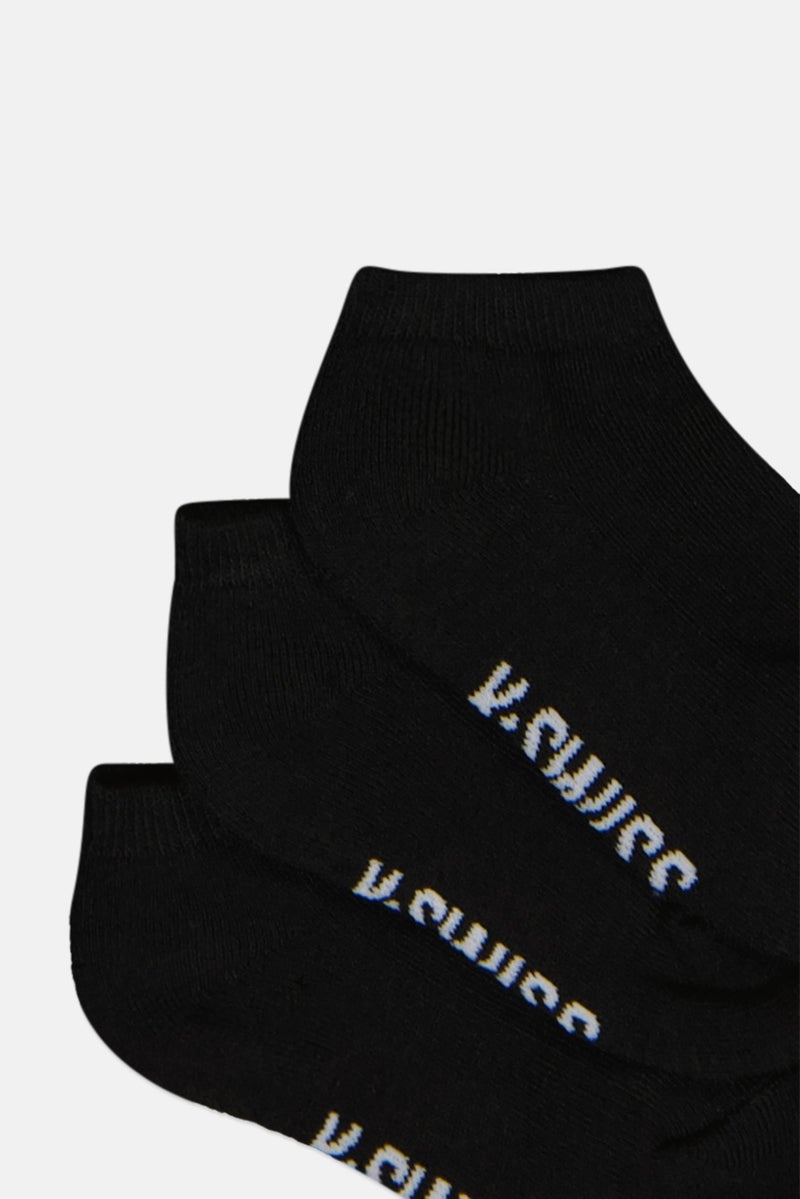 K-SWISS Toddlers Boy 10 Pairs Brand Logo Ankle Socks, Black - Image 2